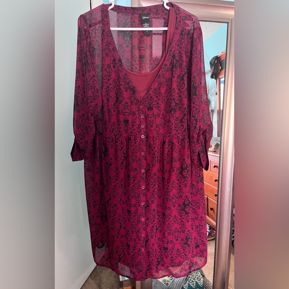 Torrid chiffon Disney Villains dress